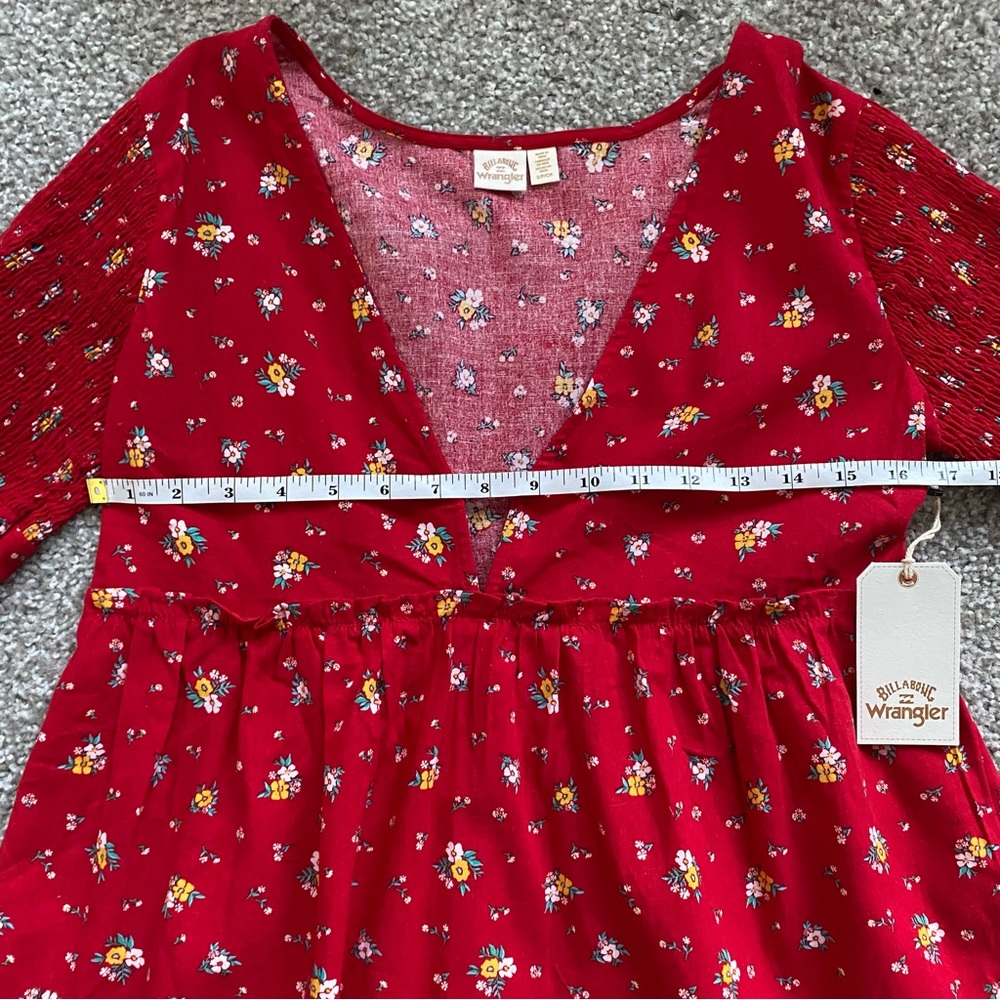 BILLABONG WRANGLER Falling For You Dress Classic Red Billabong Womens - Picture 5 of 9